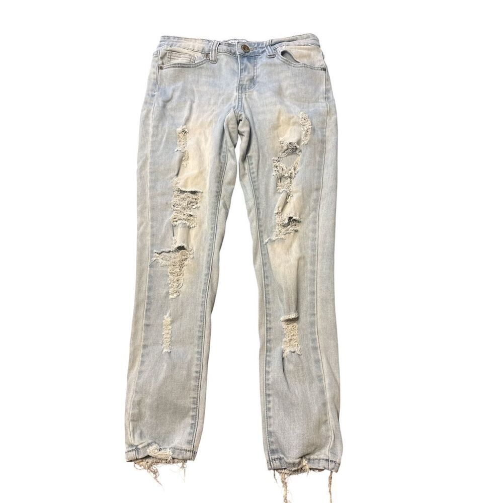 GoGo Jeans USA Distressed Cropped Denim Jeans Size 5